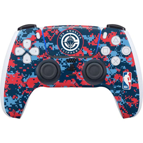 NBA LA Clippers Digi Camo PS5 Controller Skin